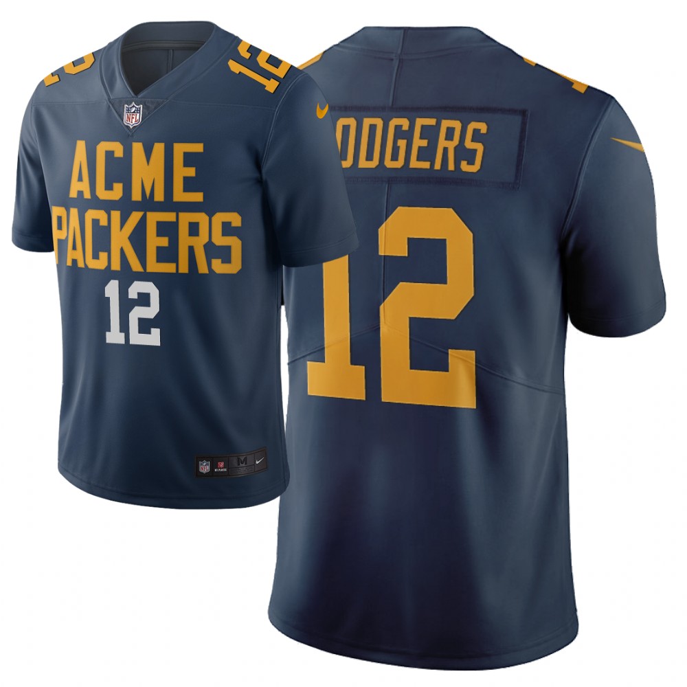 Men Nike NFL Green Bay Packers #12 aaron rodgers Limited city edition navy jersey